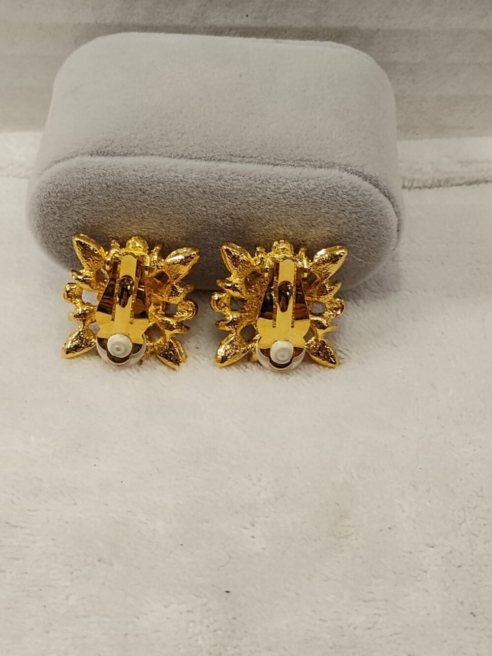 Vintage Joan Rivers Maltese Cross Rhinestone Brooch & Clip On Earrings LOT - Picture 8 of 11
